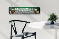Blechschild Hinweis 46x10 cm Stammtisch Weizen Biergläser Deko Schild