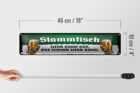 Blechschild Hinweis 46x10 cm Stammtisch Weizen Biergläser Deko Schild