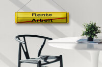 Blechschild Hinweis 46x10 cm Rente Landkreis Freizeit Arbeit Ortsschild