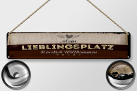 Blechschild Hinweis 46x10 cm Mein Lieblingsplatz Herzlich Willkommen Deko Schild