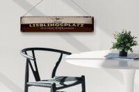 Blechschild Hinweis 46x10 cm Mein Lieblingsplatz Herzlich Willkommen Deko Schild