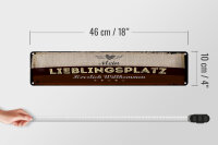 Blechschild Hinweis 46x10 cm Mein Lieblingsplatz Herzlich Willkommen Deko Schild