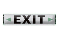 Blechschild Hinweis 46x10 cm Exit Pfeil links und rechts...