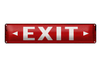 Blechschild Hinweis 46x10 cm Exit Pfeil links und rechts...