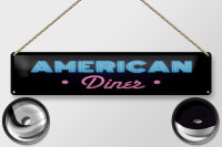 Blechschild Hinweis 46x10 cm American Diner Reklame Deko...