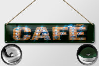 Blechschild Hinweis 46x10 cm Café Reklame Kaffee...