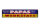 Blechschild Hinweis 46x10 cm Papas Werkstatt blaues Deko Schild