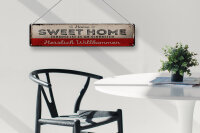 Blechschild Spruch 46x10 cm home sweet Home Herzlich Willkommen Deko Schild