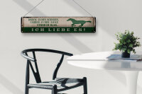 Blechschild Spruch 46x10 cm Stroh im Haar Ich liebe es Pferd Deko Schild