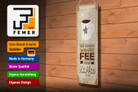 Blechschild Spruch 46x10 cm Die einzig wahre Fee heißt Kaffee Deko Schild