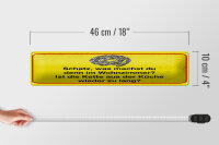Blechschild Spruch 46x10 cm Ist die kette aus der Küche wieder zu lang Schild