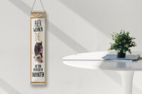 Blechschild Tier 46x10 cm Achtung Hier wohnen die mit den verrückten Farbratten