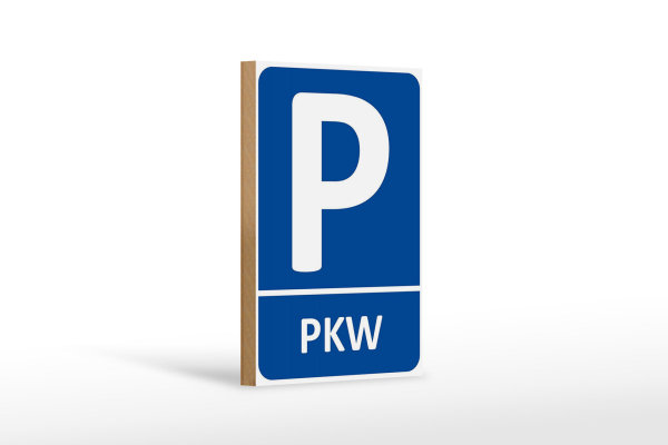 Holzschild Parken 12x18cm PKW Parkplatz Wanddeko