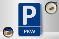 Holzschild Parken 12x18cm PKW Parkplatz Wanddeko
