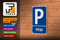 Holzschild Parken 12x18cm PKW Parkplatz Wanddeko