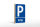 Holzschild Parken 12x18cm PKW Parkplatz Wanddeko