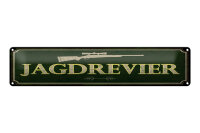 Blechschild Hinweis 46x10 cm Jagdrevier Jagdgewehr Deko...