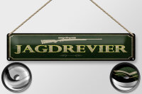 Blechschild Hinweis 46x10 cm Jagdrevier Jagdgewehr Deko...