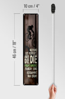 Blechschild Fahrrad 46x10 cm Niemand Perfekt aber die die Mountainbike Schild
