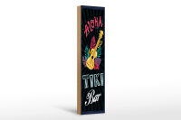 Holzschild Hinweis 46x10 cm Aloha Tiki Bar Gitarre Deko...