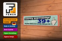Holzschild Spruch 46x10 cm Happy Birthday 39+ alles gute zum 40. Deko Schild