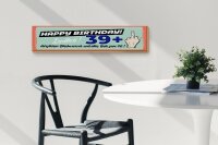 Holzschild Spruch 46x10 cm Happy Birthday 39+ alles gute zum 40. Deko Schild