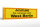 Holzschild Hinweis 46x10 cm Achtung Sie verlassen jetzt West Berlin gelb