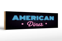 Holzschild Hinweis 46x10 cm American Diner Reklame Deko...