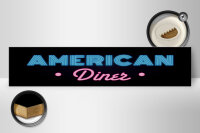 Holzschild Hinweis 46x10 cm American Diner Reklame Deko...