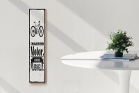 Holzschild Fahrrad 46x10 cm Ich brauche keinen Motor ich habe meine Muskeln