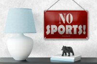 Blechschild Zitat 12x18 cm No sports Hinweis von Winston Churchill Deko Schild