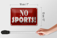 Blechschild Zitat 12x18 cm No sports Hinweis von Winston Churchill Deko Schild