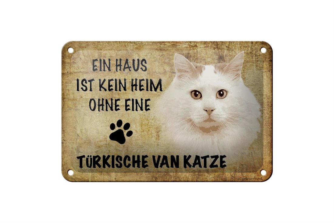 Schatzmix Blechschild „Kein Heim Ohne Maine Coon“ – 20x30 Cm, Metall-Wanddeko Für Katzenliebhaber