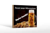 Holzschild Alkohol 12x18 cm Rezept gegen...