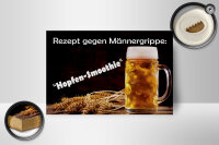 Holzschild Alkohol 12x18 cm Rezept gegen...