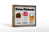 Holzschild Alkohol 12x18 cm Kleine Pilzrunde Steinpilz...