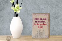 Holzschild Spruch 12x18cm Nimm dir was du brauchst Liebe