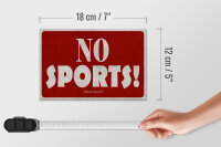 Holzschild Zitat 12x18 cm No sports Hinweis von Winston Churchill Deko Schild