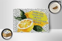 Holzschild Spruch 12x18 cm When life hands you Lemons grab the Salt and Tequila