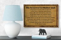 Holzschild Spruch 18x12cm die besseren Liebhaber sind