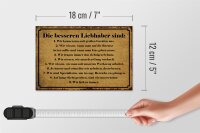 Holzschild Spruch 18x12cm die besseren Liebhaber sind