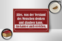 Holzschild Zitat 12x18 cm was der Verstand denken kann,...