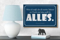 Holzschild Zitat 12x18 cm Männer wie Kinder sind, dann weißt du Alles Deko