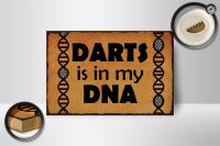 Holzschild Spruch 18x12 cm Darts is in my DNA Dekoration