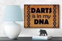 Holzschild Spruch 18x12 cm Darts is in my DNA Dekoration