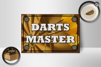 Holzschild Spruch 18x12cm Darts Master Schild deko