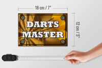 Holzschild Spruch 18x12cm Darts Master Schild deko