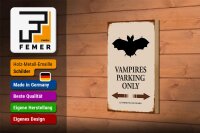 Holzschild Spruch 12x18cm Vampires Parking only all others