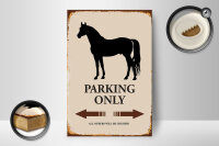 Holzschild Spruch 12x18cm Pferd Parking only all others
