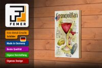 Holzschild Rezept 12x18cm Cosmopolitan Cocktail Recipe